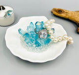 Seashell Quartz Ring Holder of Blue Quartz