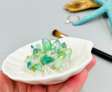 Green Quartz Crystal Seashell Ring Dish