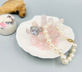 Pink Quartz Seashell Jewelry Holder