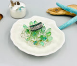 Green Quartz Crystal Seashell Ring Dish