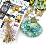 Seashell Blessing Beads, Crab and Sea Turtle