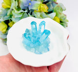 Aquamarine Jewelry Holder of Blue Quartz