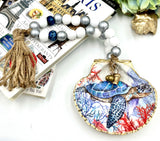 Seashell Blessing Beads, Crab and Sea Turtle