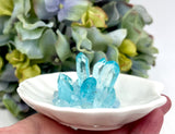 Aquamarine Jewelry Holder of Blue Quartz