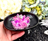 Passion Pink Quartz Crystal Ring Holder