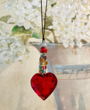 Glass Heart Suncatchers