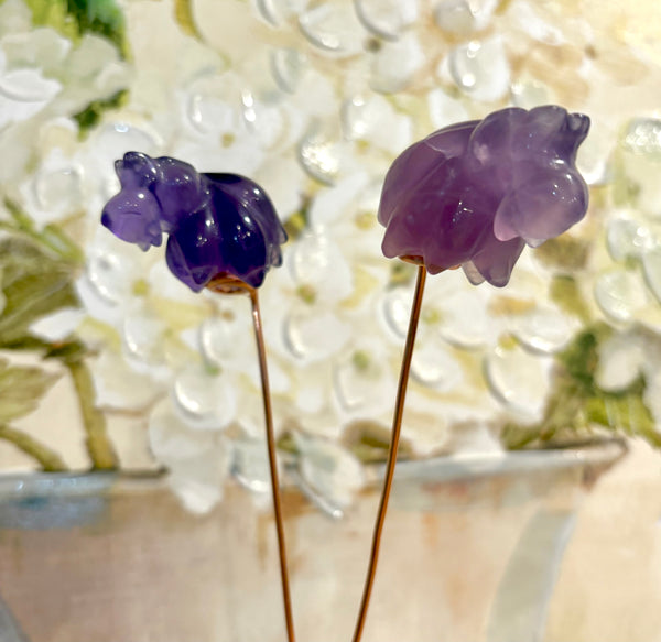 Amethyst Scotty Dog Copper Plant Stake