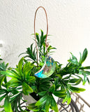 Glass Moon Copper Wire Plant Stake