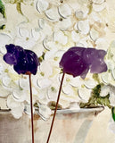 Amethyst Scotty Dog Copper Plant Stake