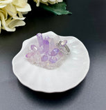 Amethyst and Quartz Seashell Ring Holder