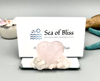 Rose Quartz Crystal Business Card Holder