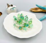 Green Quartz Crystal Seashell Ring Dish