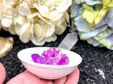 Mini Fuchsia Crystal Ring Dish