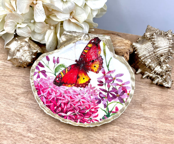 Butterfly Seashell Trinket Dish