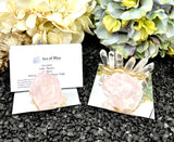 Rose Quartz Crystal Business Card Holder